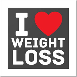 I heart weight loss I love gym fitness workout Posters and Art